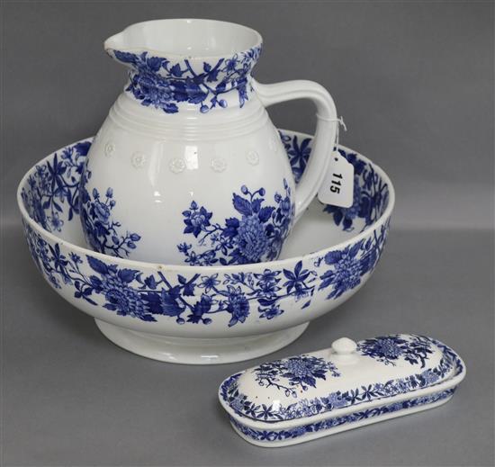 A Spode wash jug and basin basin diameter 35cm